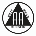 AA logo: Unity, Service, Recovery